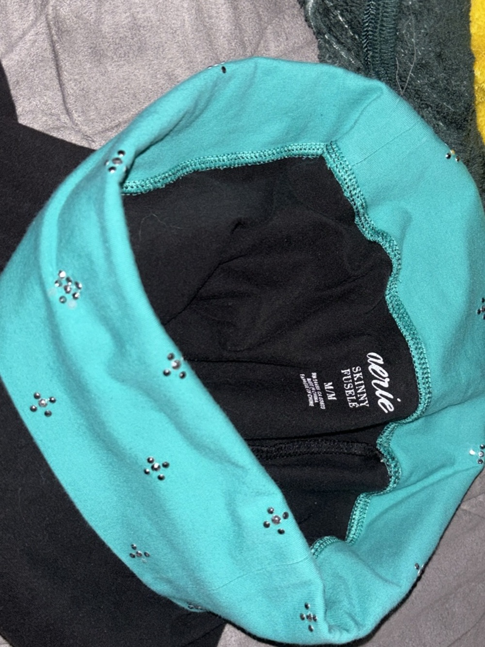 aerie Teal leggings with Stud Accents